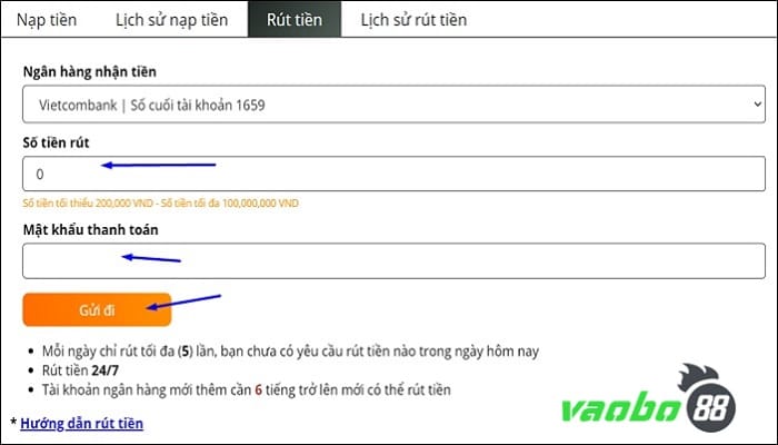 Cách rút tiền nhà cái Mig8