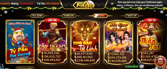 chơi game slot tại nhà cái fa88