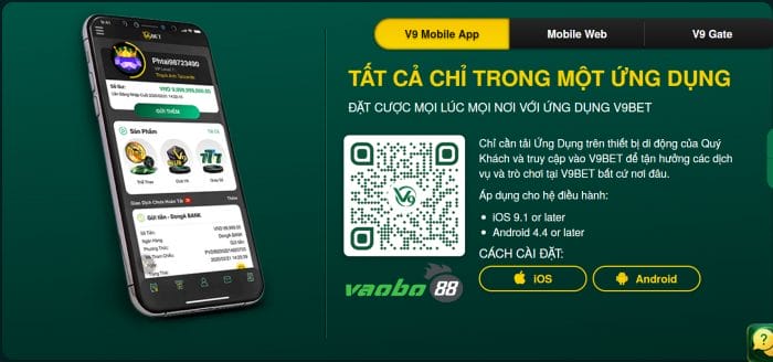 ứng dụng v9bet đánh giá