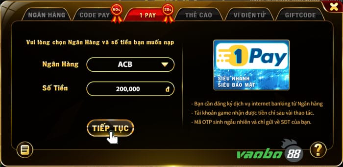 cách nạp tiền 1 pay nhà cái fa88