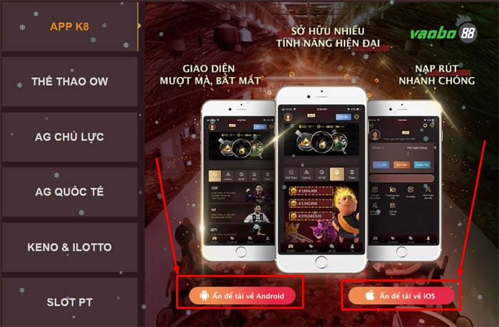 cách tải app k8 nhà cái