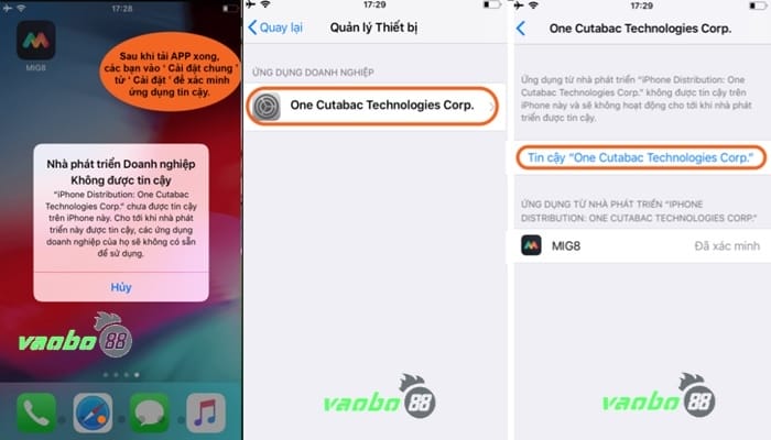 Cách tải app Mig8 ios