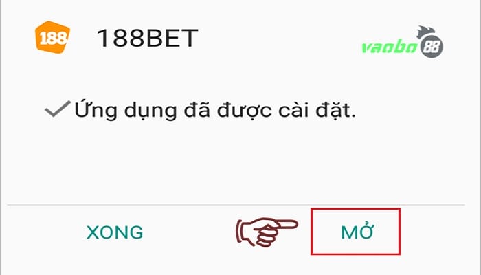 Cài đặt app 188bet android