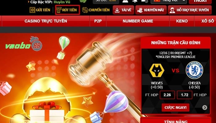 Hướng dẫn rút tiền 12bet