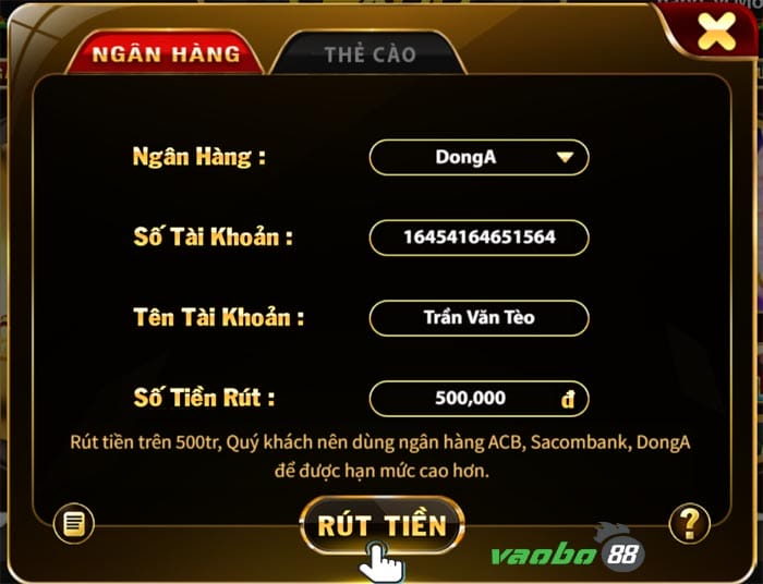 hướng dẫn rút tiền fa88 ngân hàng