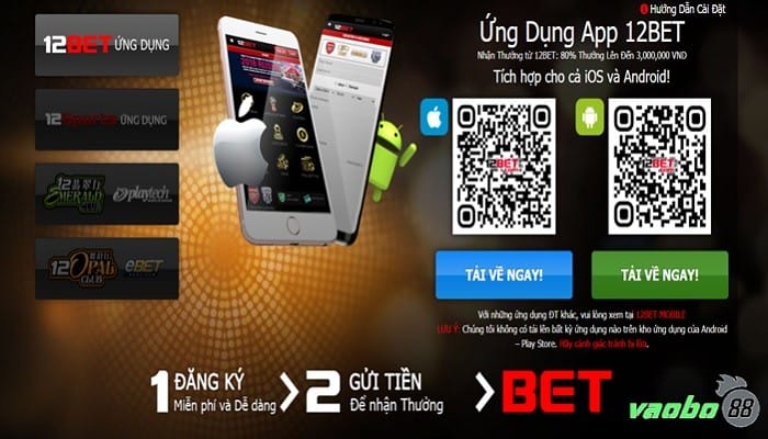 Hướng dẫn tải ứng dụng 12bet