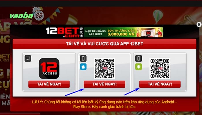 Tải ứng dụng 12bet