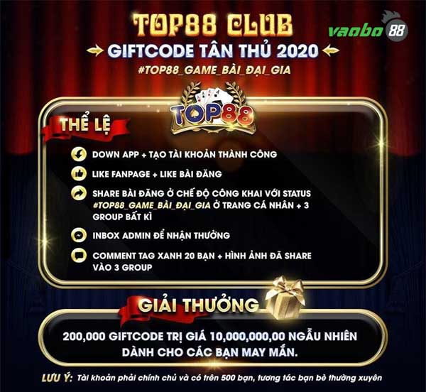 khuyến mãi top88 cổng game bài