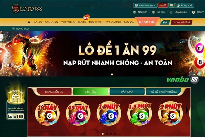 nhà cái loto188 uy tín