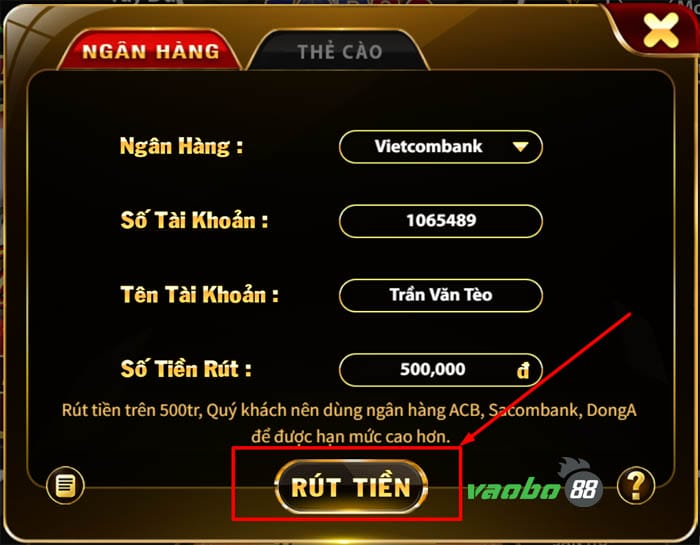 rút tiền top88 về tài khoản