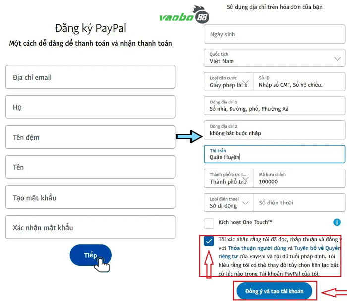 cách đăng ký paypal tiếng việt