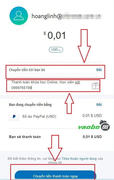 hướng dẫn giao dịch paypal