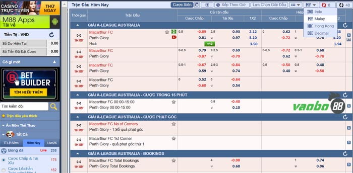 hướng dẫn soi odds malay