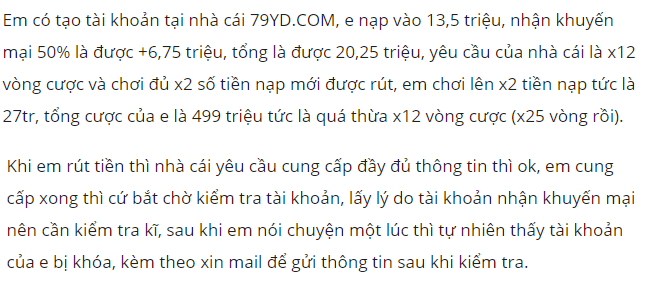 Y79D.Com lừa đảo