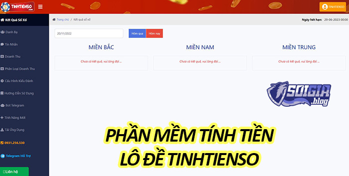 Phần mềm tính tiền lô đề cho nhà cái