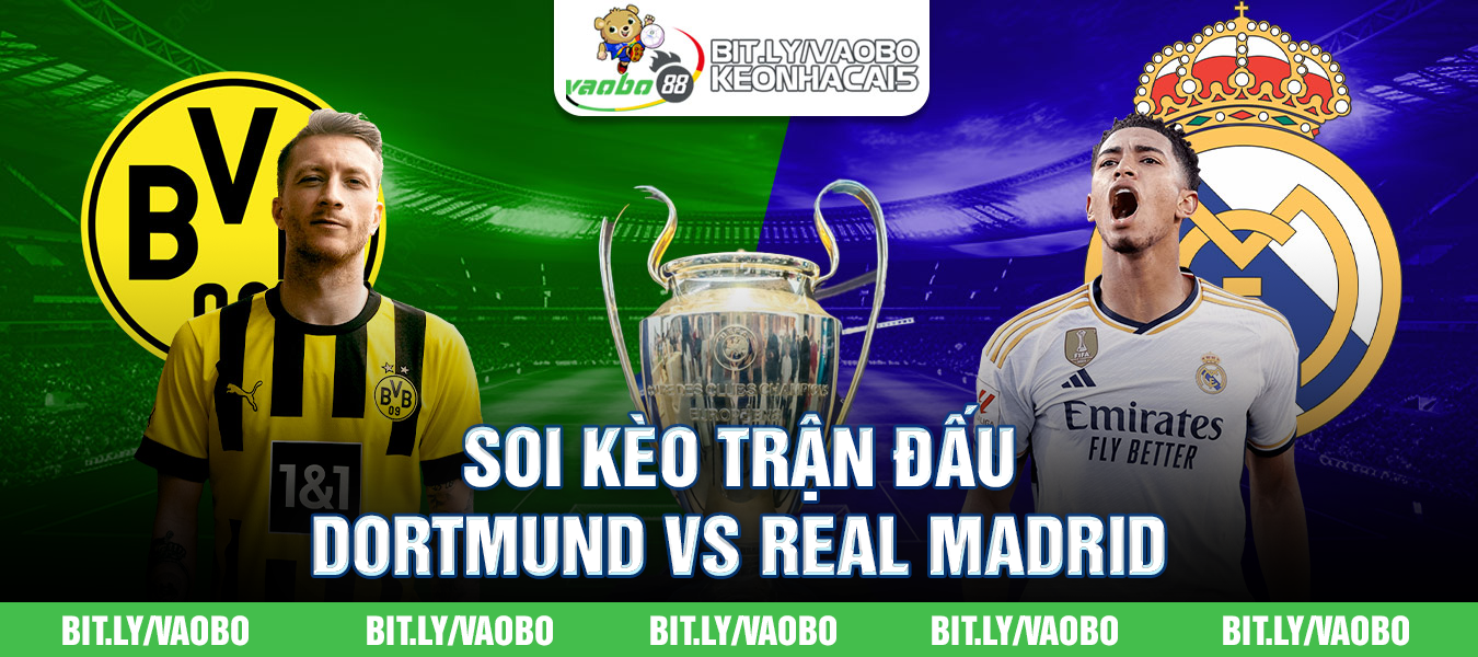 Soi kèo Tài Xỉu Borussia Dortmund vs Real Madrid rạng sáng ngày 2/6/2024